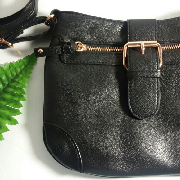 Aldo Bags Aldo Black Crossbody Bag Rose Gold Buckle Poshmark
